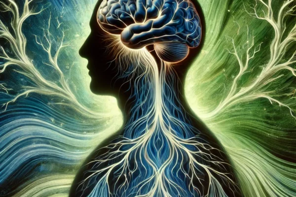 DALL·E-2025-03-09-19.03.36-An-artistic-illustration-depicting-brain-body-harmony.-The-image-features-a-human-silhouette-with-a-glowing-brain-and-flowing-neural-connections-mergi